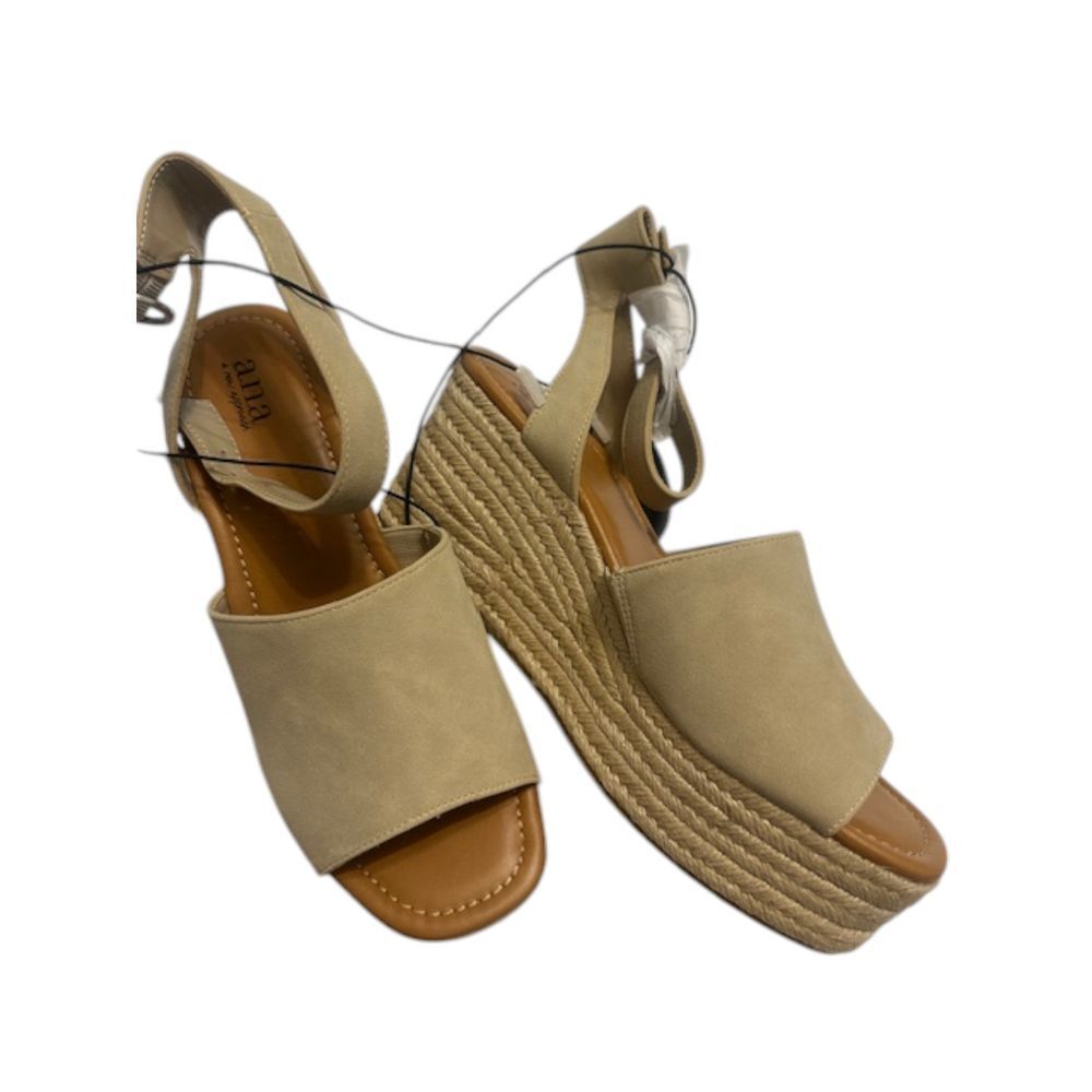 a.n.a Laskie Stone Espadrille Platform Wedge Sandal Ankle Strap Summer Shoes 9.5 - Picture 2 of 8